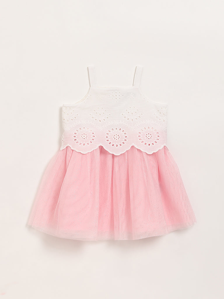 HOP Baby Pink Netted Dress