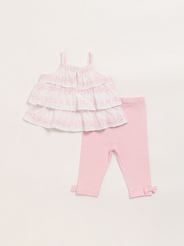HOP Baby Pink Top & Leggings Set
