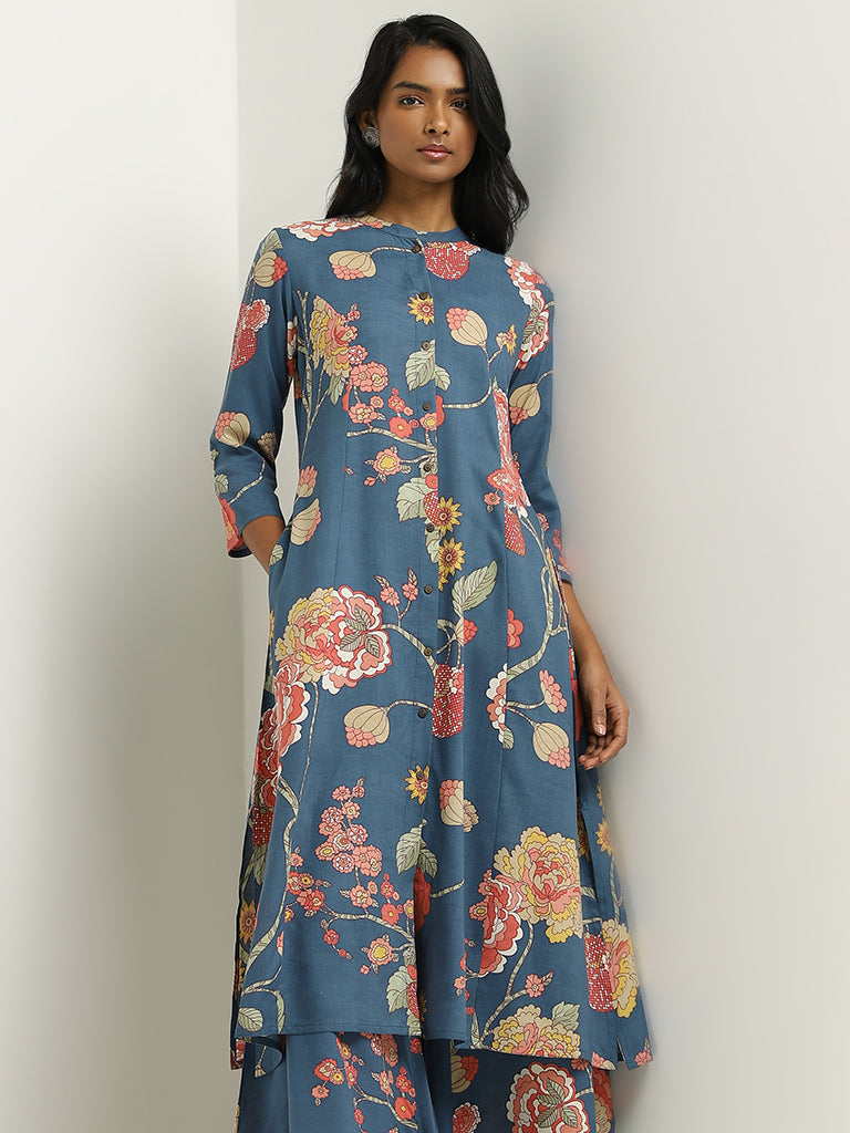 Silk Floral Print Kurtis Online Shopping for Women at Low Prices