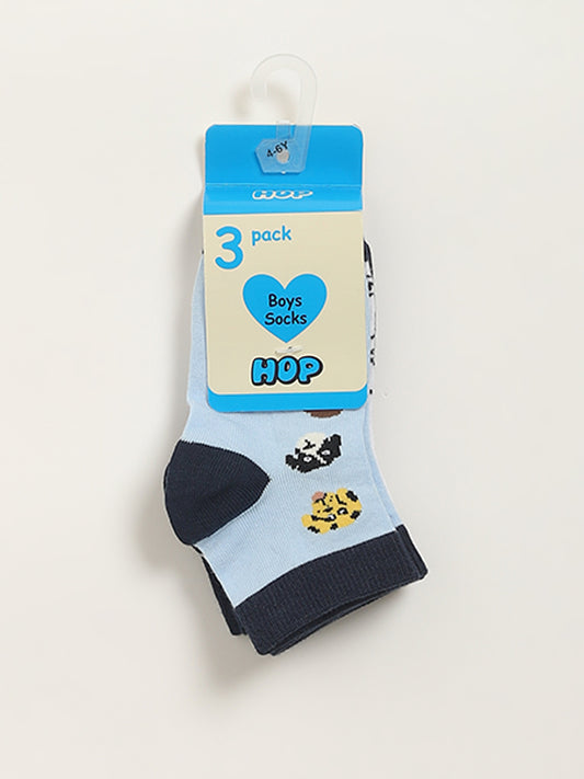 HOP Kids Multicolor Socks - Pack of 3