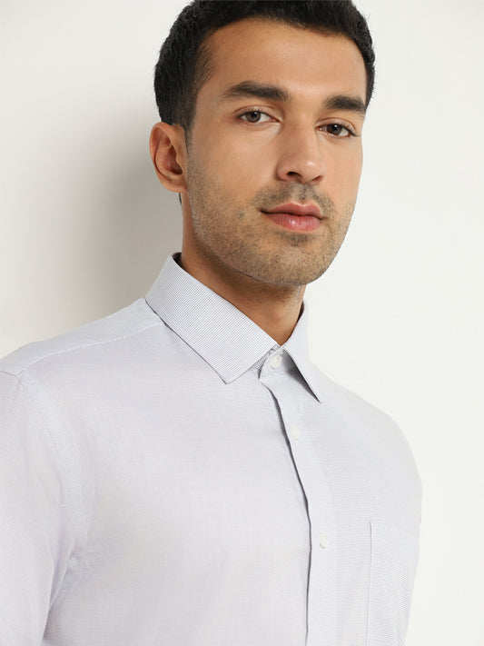 WES Formals Grey Relaxed-Fit Shirt
