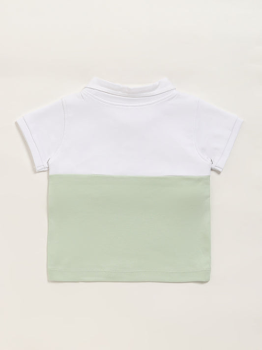 HOP Baby Green Collared T-Shirt