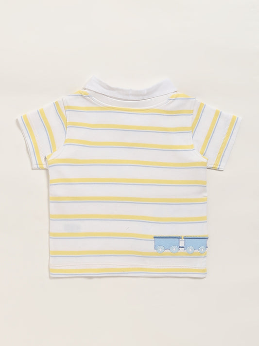 HOP Baby Yellow Collared T-Shirt