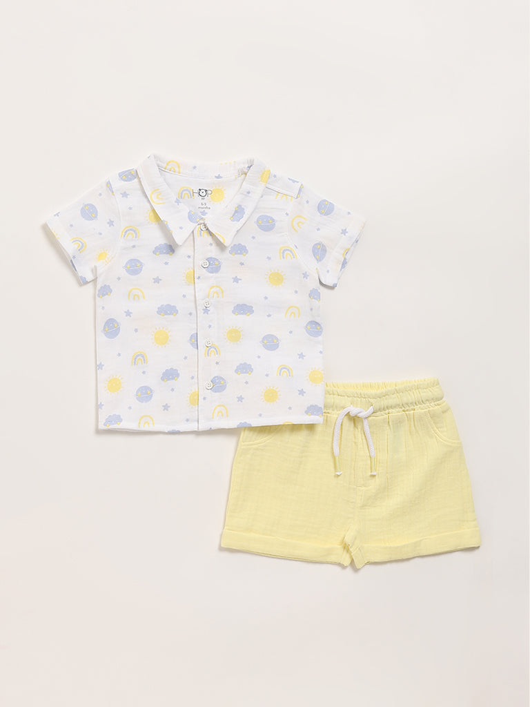 HOP Baby Yellow Shirt & Shorts Set