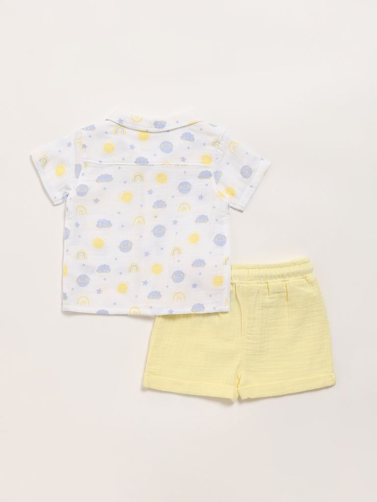 HOP Baby Yellow Shirt & Shorts Set