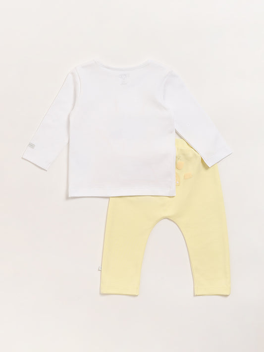HOP Baby Yellow T-Shirt & Pants Set