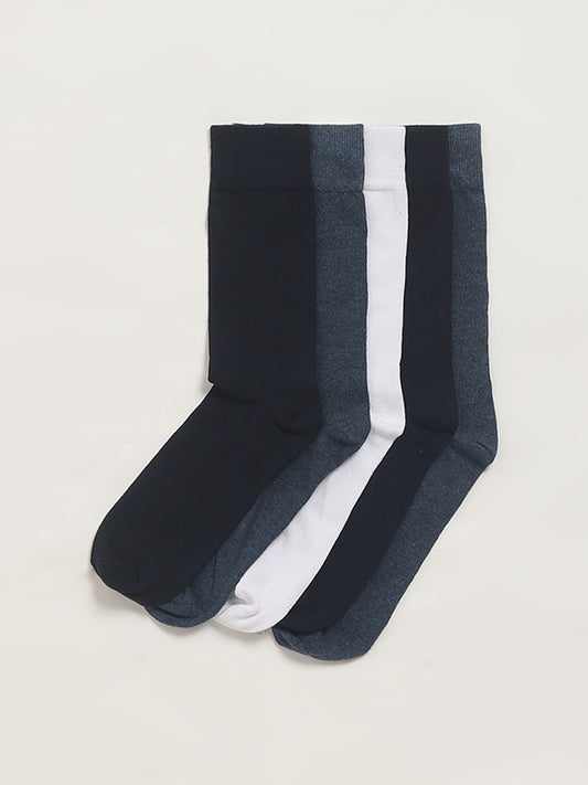 WES Lounge Multicolor Cotton Blend Socks - Pack of 5