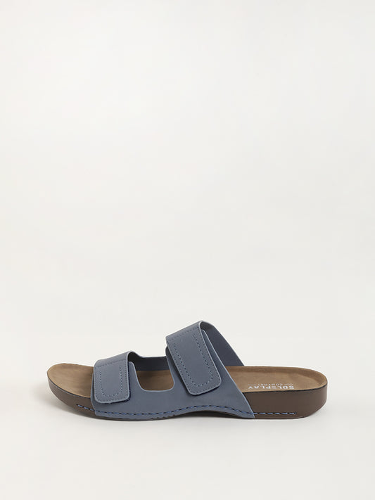 SOLEPLAY Blue Double Band Sandals