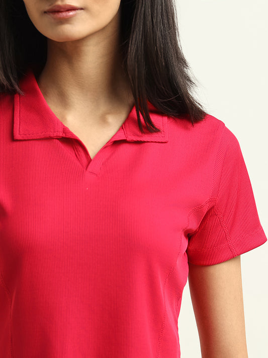 Studiofit Red Collared T-Shirt