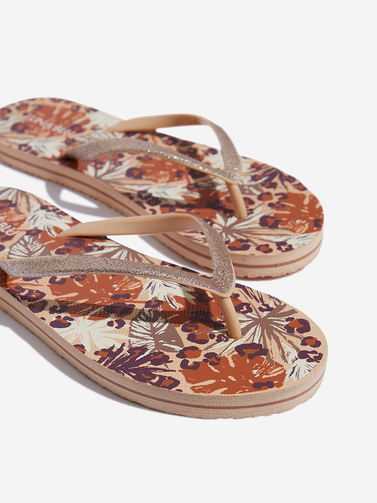Floral flip flops sale