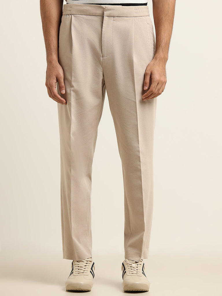 Ascot Beige Relaxed Fit Chinos