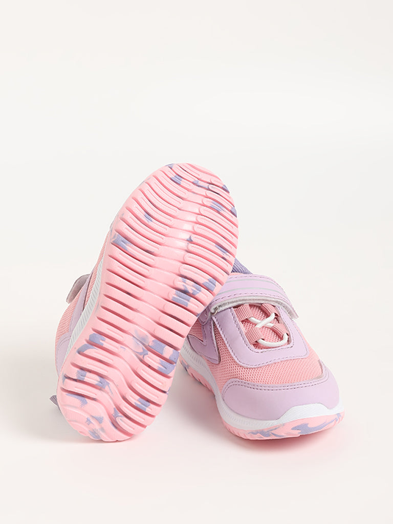 Yellow Pink Strap-On Shoes