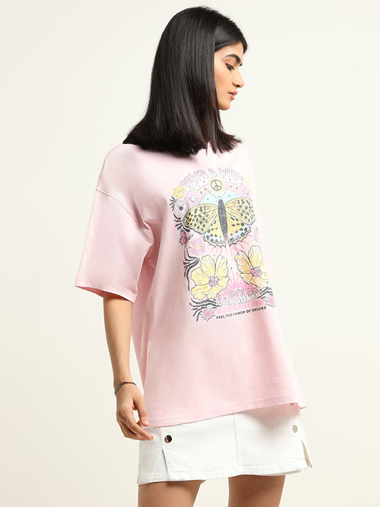 Nuon Pink Oversized T-Shirt