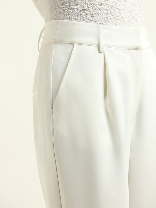 Wardrobe Plain White Trousers