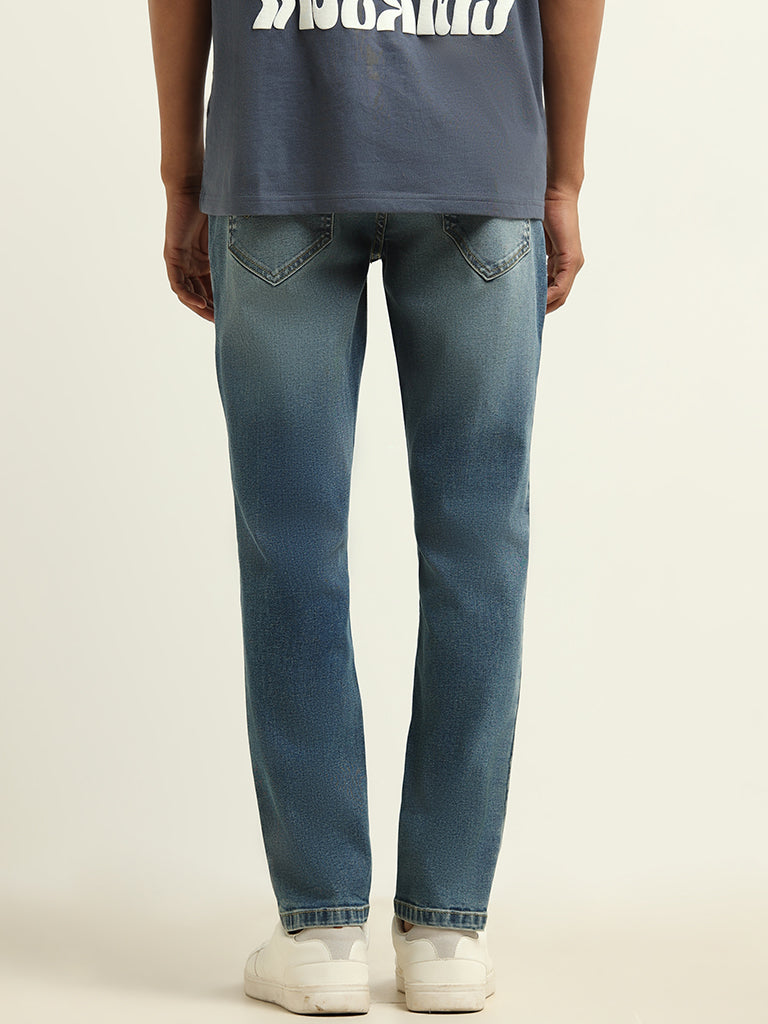 Nuon Blue Slim-Fit Mid-Rise Jeans