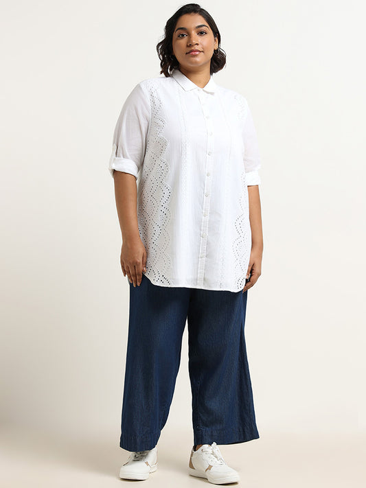 Gia White Button-Down Shirt
