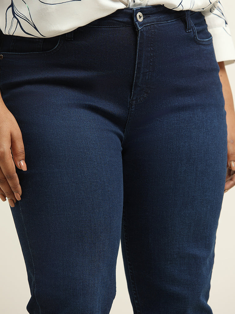 Gia Blue Slim-Fit Mid Rise Jeans