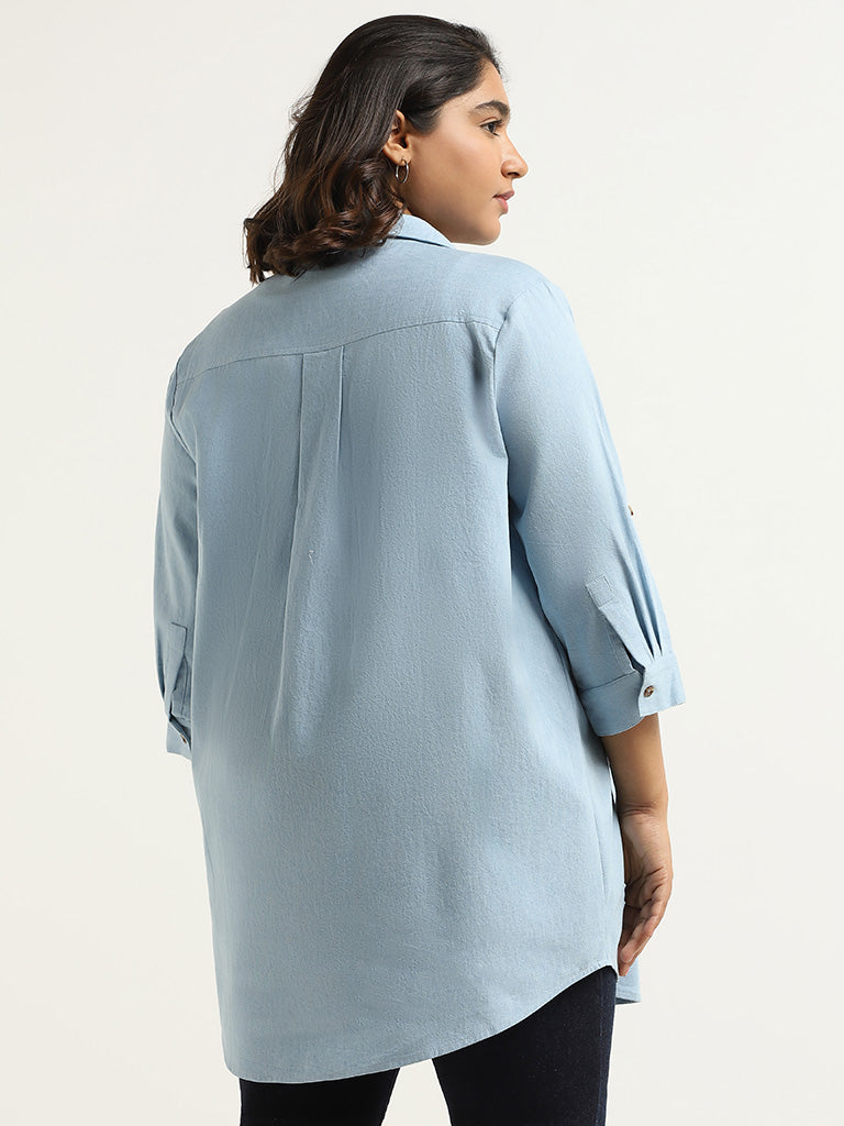 Gia Plain Blue Shirt