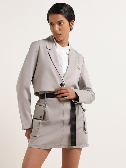 Nuon Grey Crop Jacket