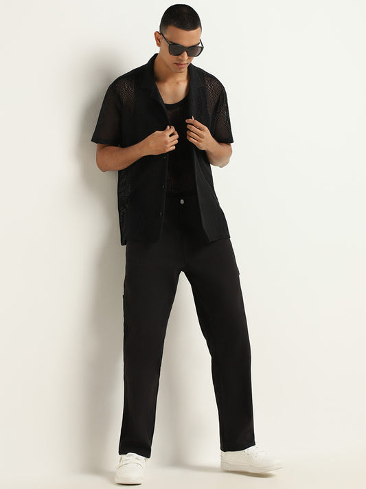 Nuon Black Relaxed Fit Cargo Pants