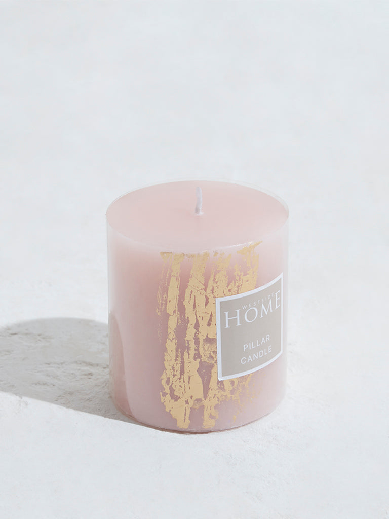 Westside Home Pink Pillar Candle-Small