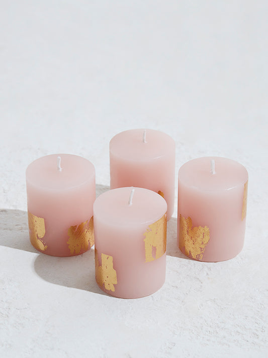 Westside Home Pink Votive Candles (Set of 4)