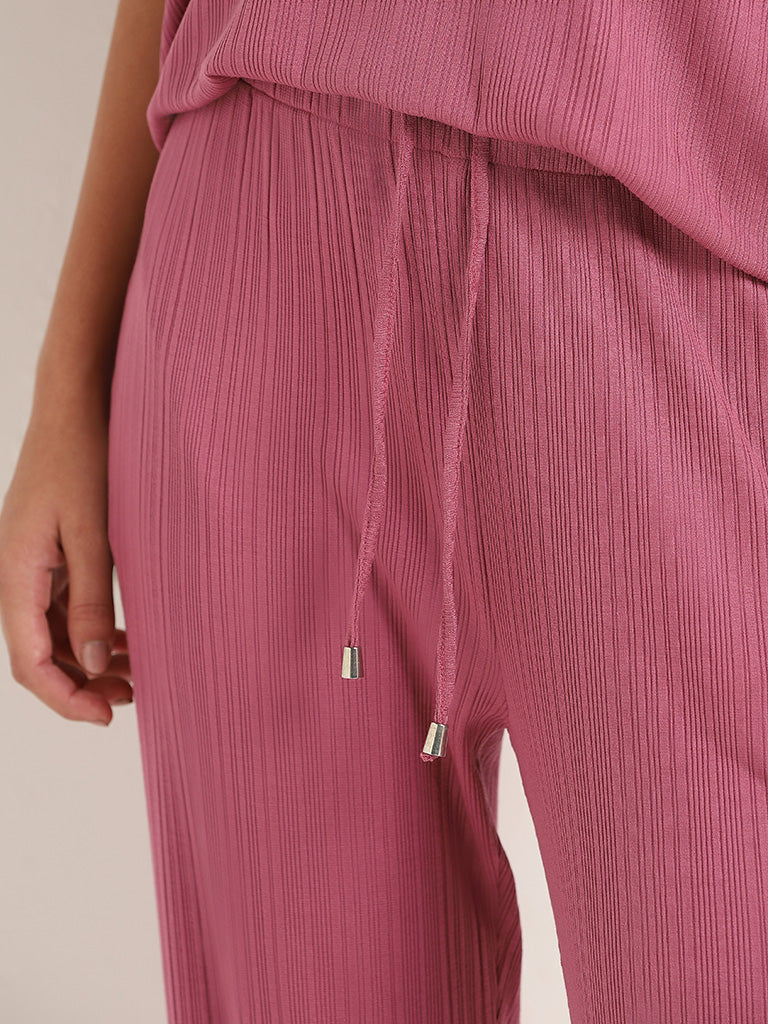 Wunderlove Pink Self-Patterned Supersoft Pyjamas