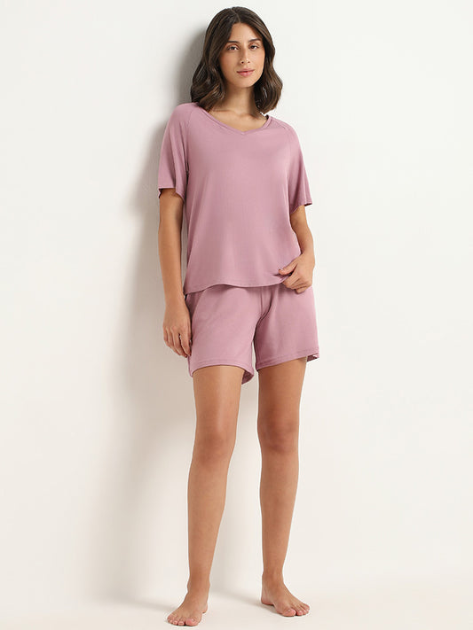 Wunderlove Pink Cotton Supersoft Shorts
