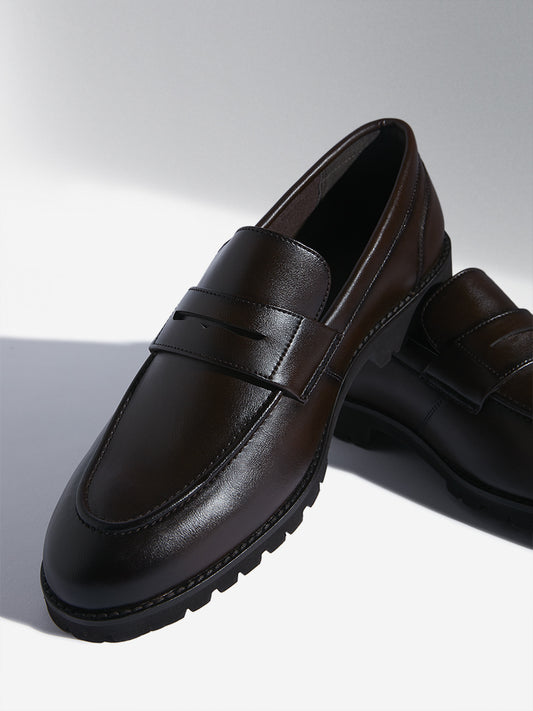 SOLEPLAY Dark Tan Penny Loafers