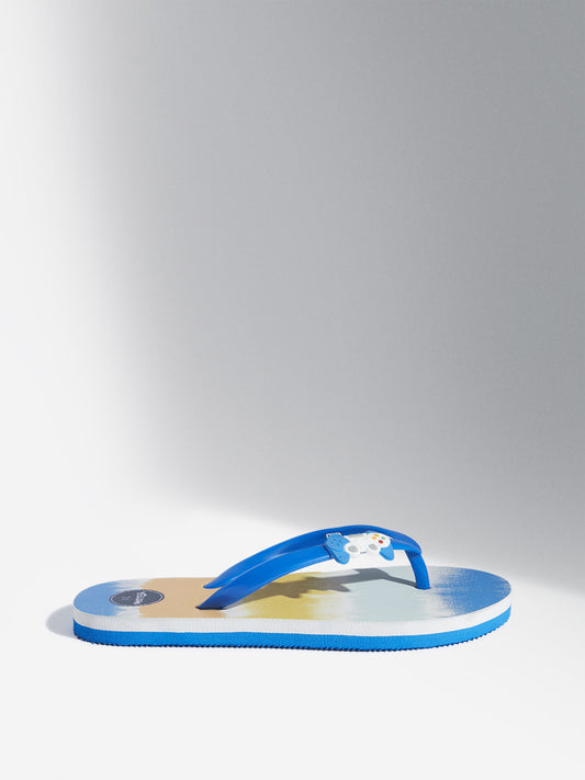Yellow Multicolor Beach Inspired Flip-Flop