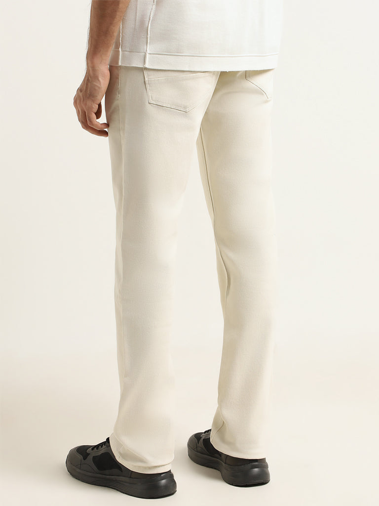 Ascot Off-White Relaxed - Fit Mid - Rise Jeans