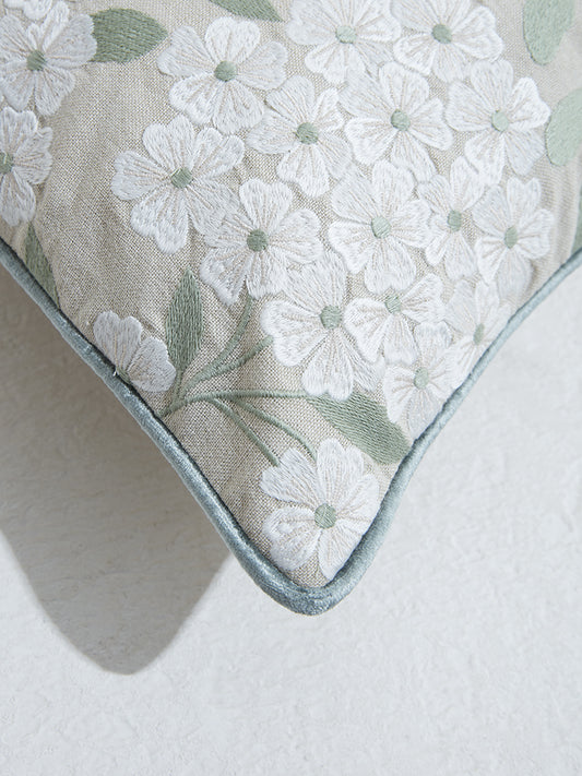 Westside Home White Hydrangea Cushion Cover