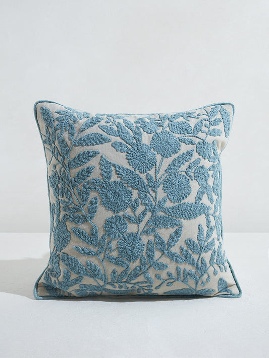 Westside Home Blue Tropical Design Cushion Cover