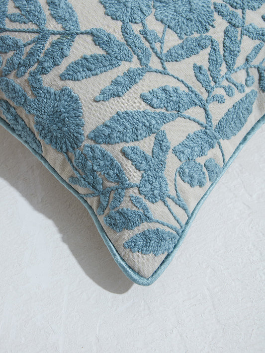 Westside Home Blue Tropical Design Cushion Cover