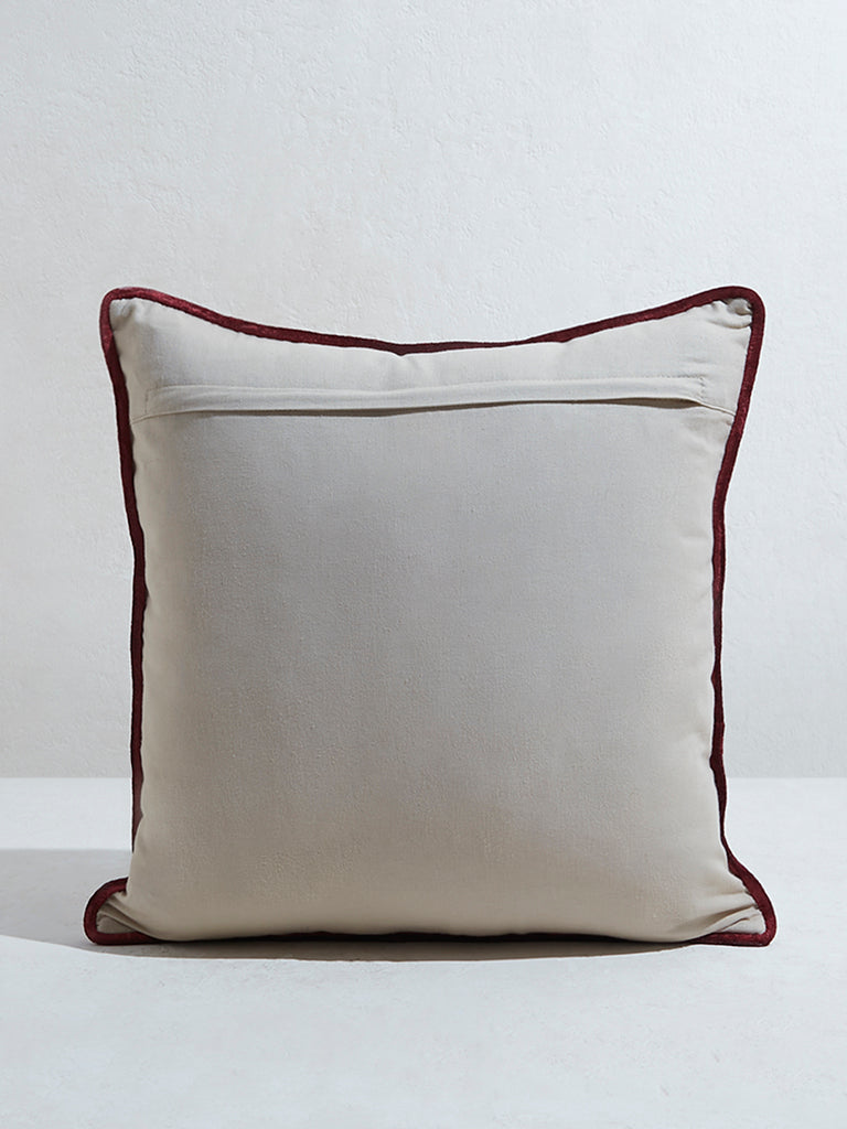 Westside Home Green Butta Embroidered Cushion Cover
