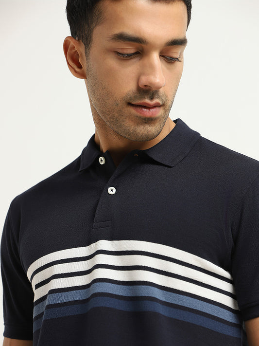WES Casuals Navy Slim-Fit T-Shirt