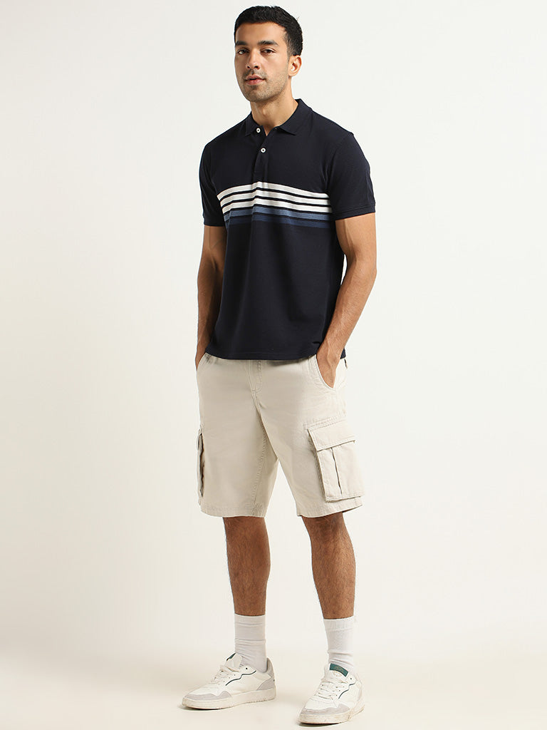 WES Casuals Navy Slim-Fit T-Shirt