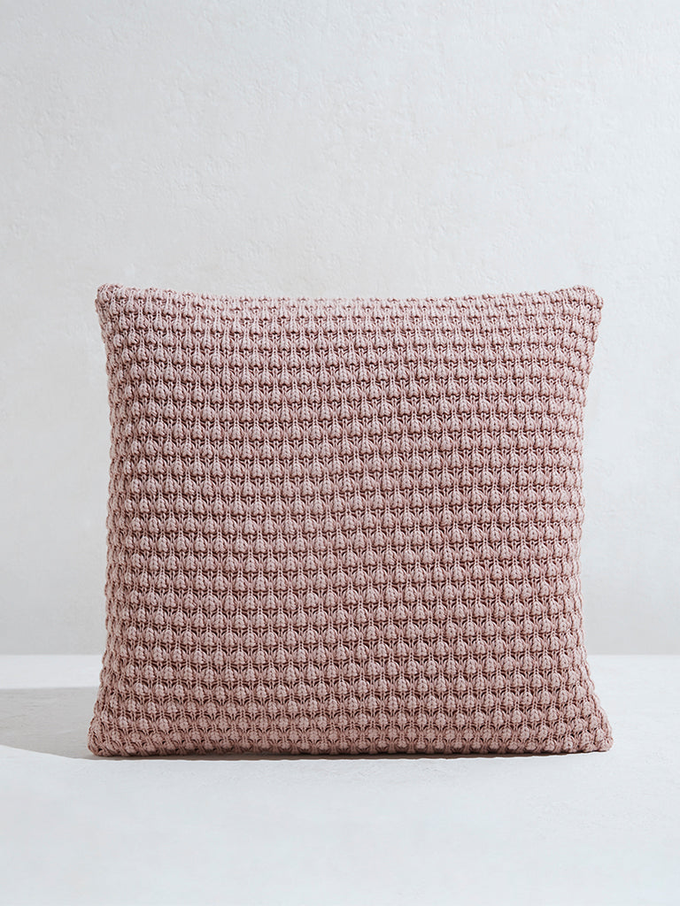 Westside Home Light Pink Popcorn Textured Cushion Cover