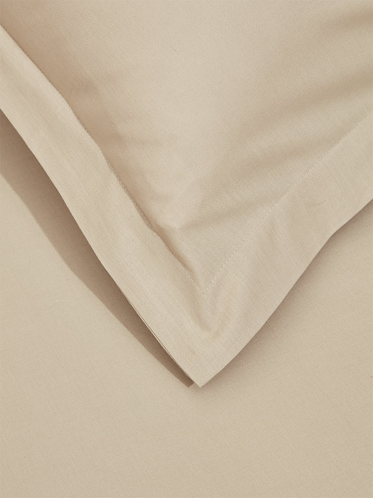 Westside Home Taupe Single Bed Fitted Sheet and Pillowcase Set