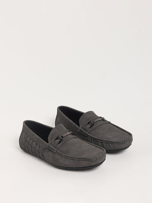 SOLEPLAY Grey Plain Loafers