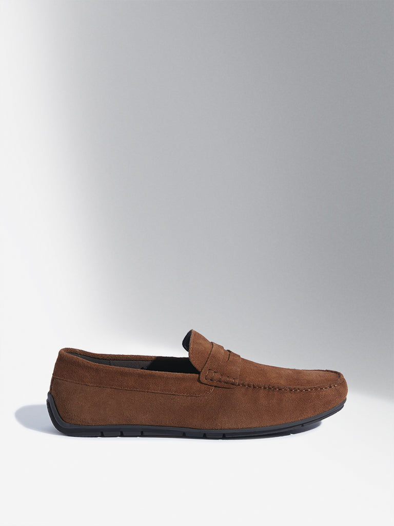 SOLEPLAY Tan Faux-Leather Loafers