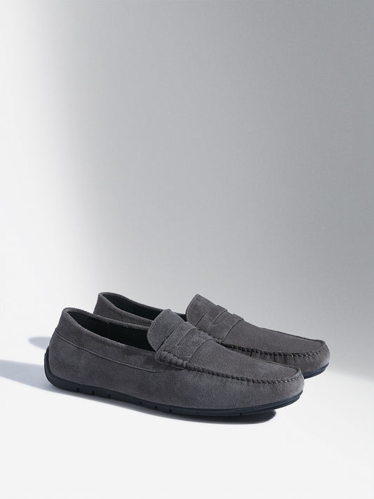 SOLEPLAY Grey Faux-Leather Loafers