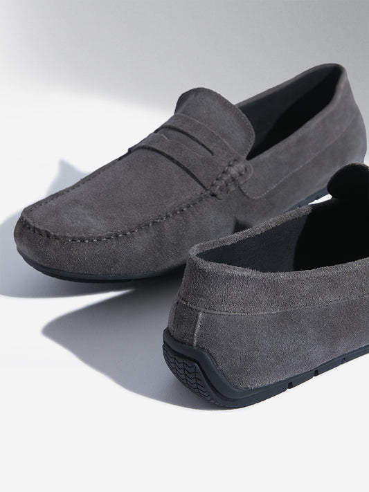 SOLEPLAY Grey Faux-Leather Loafers
