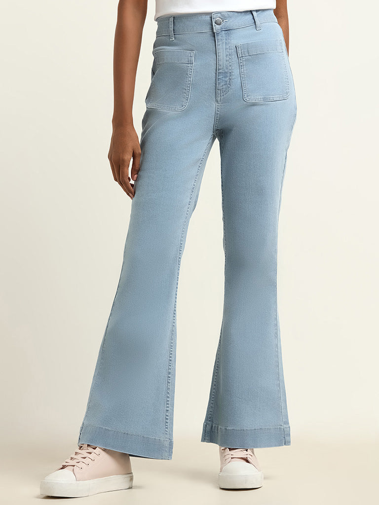 LOV Light Blue Relaxed - Fit Mid - Rise Jeans