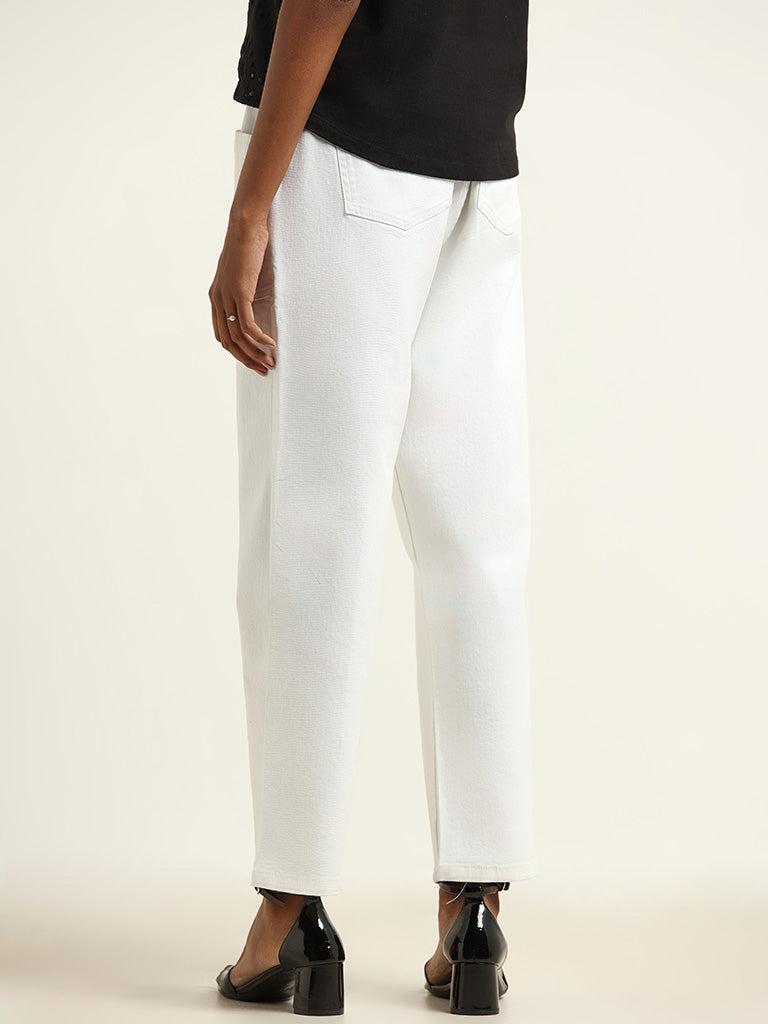 LOV White Wide Leg - Fit Mid - Rise Jeans