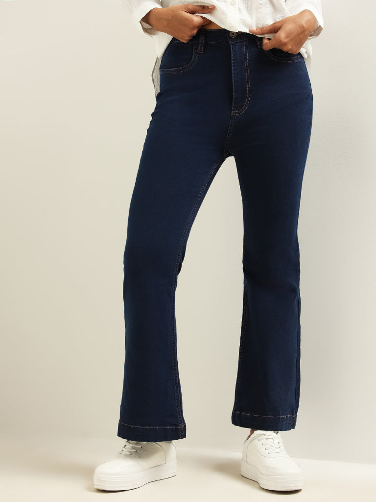 LOV Blue Straight - Fit Mid - Rise Jeans