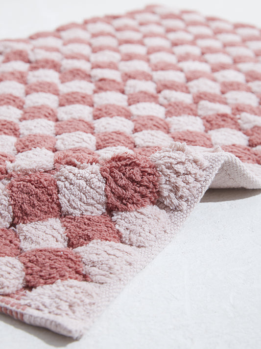 Westside Home Dusty Pink Popcorn Textured Bathmat