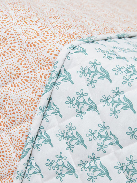 Westside Home Green Boho Print Double Comforter