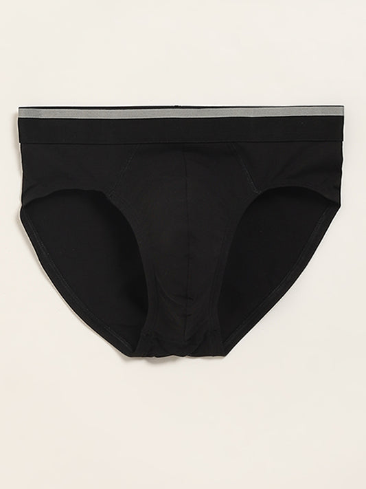 WES Lounge Black Relaxed Fit Briefs - Pack of 3