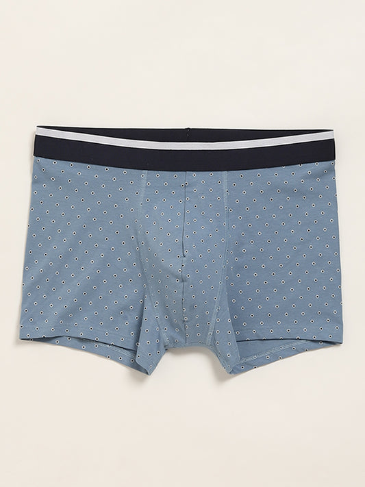 WES Lounge Light Blue Relaxed Fit Trunks - Pack of 3